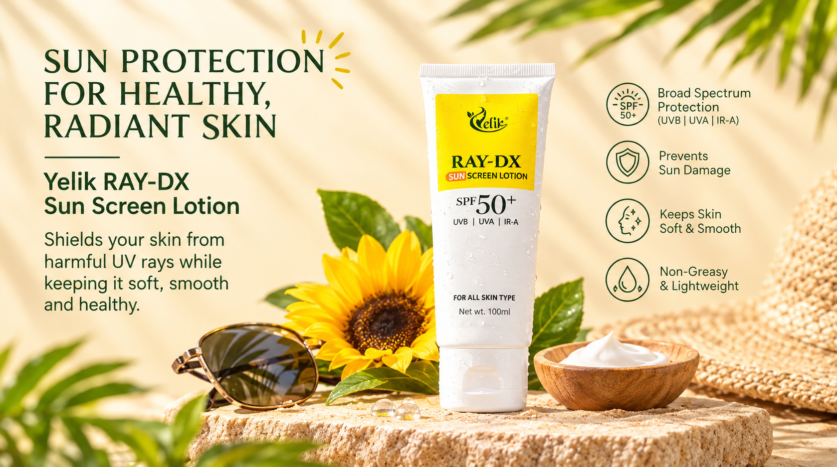 Yelik RAY-DX Sunscreen Lotion